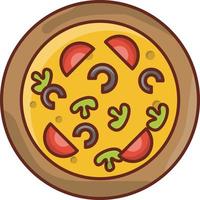 pizza Vector illustration on a transparent background. Premium quality symbols. Vector Line Flat color  icon for concept and graphic design.