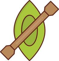 canoe Vector illustration on a transparent background. Premium quality symbols. Vector Line Flat color  icon for concept and graphic design.