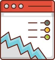 informe ilustración vectorial sobre un fondo transparente. símbolos de primera calidad. icono de color plano de línea vectorial para concepto y diseño gráfico. vector