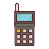 Ilustración de vector de teléfono sobre un fondo transparente. símbolos de primera calidad. icono de color plano de línea vectorial para concepto y diseño gráfico.