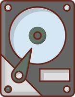 hard drive Vector illustration on a transparent background. Premium quality symbols. Vector Line Flat color  icon for concept and graphic design.