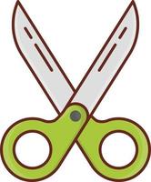 scissor Vector illustration on a transparent background. Premium quality symbols. Vector Line Flat color  icon for concept and graphic design.