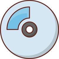 Ilustración de vector de CD sobre un fondo transparente. símbolos de primera calidad. icono de color plano de línea vectorial para concepto y diseño gráfico.