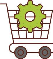 cart Vector illustration on a transparent background. Premium quality symbols. Vector Line Flat color  icon for concept and graphic design.