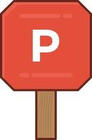 parked Vector illustration on a transparent background. Premium quality symbols. Vector Line Flat color  icon for concept and graphic design.