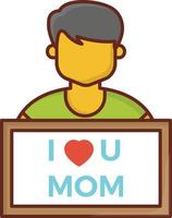 mom Vector illustration on a transparent background. Premium quality symbols. Vector Line Flat color  icon for concept and graphic design.