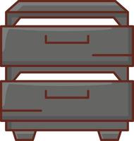 drawer Vector illustration on a transparent background. Premium quality symbols. Vector Line Flat color  icon for concept and graphic design.