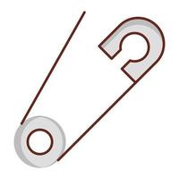 safety pin Vector illustration on a transparent background. Premium quality symbols. Vector Line Flat color  icon for concept and graphic design.