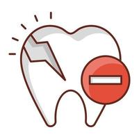 Ilustración de vector de dientes sobre un fondo transparente. símbolos de primera calidad. icono de color plano de línea vectorial para concepto y diseño gráfico.