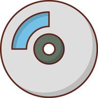 Ilustración de vector de CD sobre un fondo transparente. símbolos de primera calidad. icono de color plano de línea vectorial para concepto y diseño gráfico.