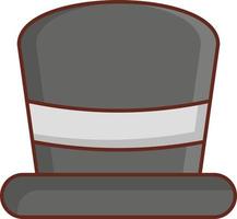 ilustración de vector de sombrero sobre un fondo transparente. símbolos de primera calidad. icono de color plano de línea vectorial para concepto y diseño gráfico.