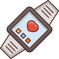 wristwatch Vector illustration on a transparent background. Premium quality symbols. Vector Line Flat color  icon for concept and graphic design.