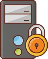 lock Vector illustration on a transparent background. Premium quality symbols. Vector Line Flat color  icon for concept and graphic design.