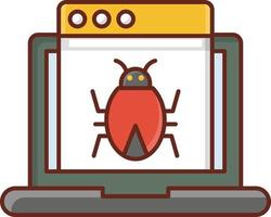 bug Vector illustration on a transparent background. Premium quality symbols. Vector Line Flat color  icon for concept and graphic design.