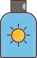 sunblock Vector illustration on a transparent background. Premium quality symbols. Vector Line Flat color  icon for concept and graphic design.