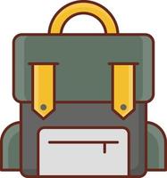 Ilustración de vector de bolsa sobre un fondo transparente. símbolos de primera calidad. icono de color plano de línea vectorial para concepto y diseño gráfico.