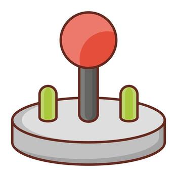 Ilustración de vector de joystick sobre un fondo transparente. símbolos de primera calidad. icono de color plano de línea vectorial para concepto y diseño gráfico.