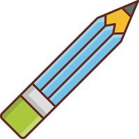 pencil Vector illustration on a transparent background. Premium quality symbols. Vector Line Flat color  icon for concept and graphic design.