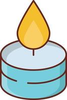 candle Vector illustration on a transparent background. Premium quality symbols. Vector Line Flat color  icon for concept and graphic design.