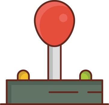 joystick Vector illustration on a transparent background. Premium quality symbols. Vector Line Flat color  icon for concept and graphic design.