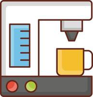 Ilustración de vector de café sobre un fondo transparente. símbolos de primera calidad. icono de color plano de línea vectorial para concepto y diseño gráfico.