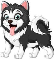 Cute baby dog cartoon on white background vector