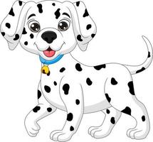 Cute baby Dalmatian cartoon on site bacground vector