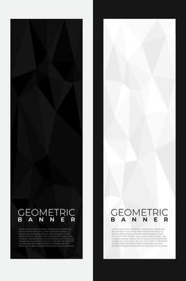 Abstract banner with polygon background. Templates or website headers. Design element. Low poly background. Banner vector