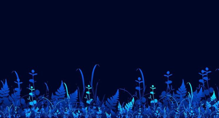 Vector bright blue realistic seamless grass border isolated background. Vector illustration