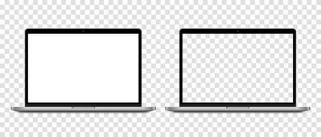 Device screen mockup. Realistic Open Laptop in Blank Screen for you design. Vector EPS10