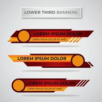 Abstract modern geometric lower third banner template design vector