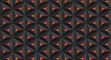 Volumetric polygonal black pattern. Vector luxury abstract black background. Repeating geometric.