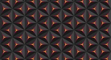 Volumetric polygonal black pattern. Vector luxury abstract black background. Repeating geometric.