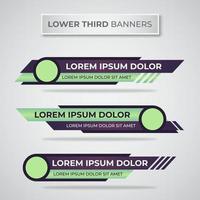 Abstract modern geometric lower third banner template design vector