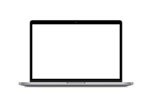 Device screen mockup. Realistic Open Laptop in Blank Screen for you design. Vector EPS10