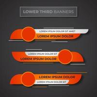 Abstract modern geometric lower third banner template design vector