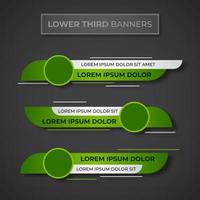 Abstract modern geometric lower third banner template design vector