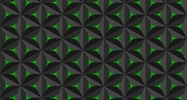 Volumetric polygonal black pattern. Vector luxury abstract black background. Repeating geometric.