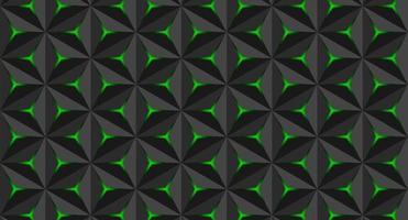 Volumetric polygonal black pattern. Vector luxury abstract black background. Repeating geometric.