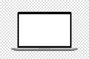Device screen mockup. Realistic Open Laptop in Blank Screen for you design. Vector EPS10