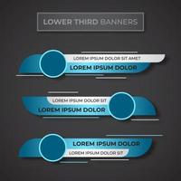 Abstract modern geometric lower third banner template design vector