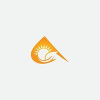 solar logo design vector template