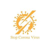 Covid-19 Coronavirus concept inscription typography design logo vector