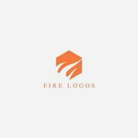 Set logo fire. Vector illustration for design