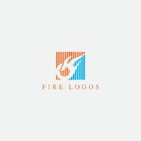 Set logo fire. Vector illustration for design