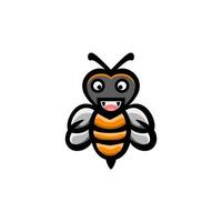 Simple Mascot Vector Logo Design of Natural Bee Honey