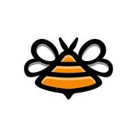 diseño de logotipo de vector de mascota simple de miel de abeja natural