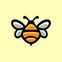 diseño de logotipo de vector de mascota simple de miel de abeja natural