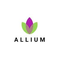Allium in background white ,vector logo design editable vector