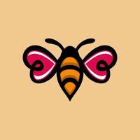 Simple Mascot Vector Logo Design of Natural Bee Honey